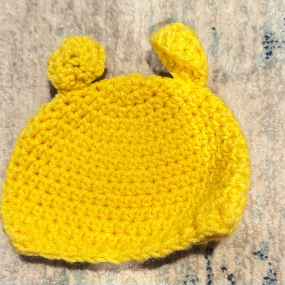 Handmade Crochet Baby Costume Set - Red and Yellow - Winnie the Pooh - Picture 3 of 5